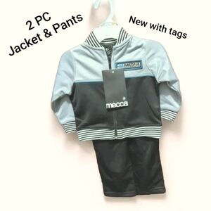 🔥Boy’s Tracksuit 2 Piece Set Jacket & Pants 12 Months New With Tags $54